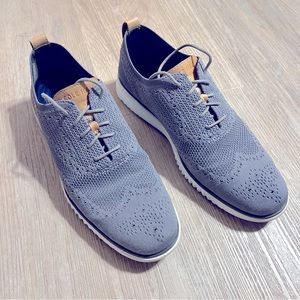 Men’s Cole Haan 2.ZeroGrand gray wingtip oxfords - 10.5